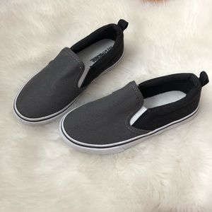 Canvas slide on boat shoe